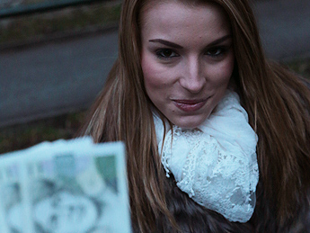 Victoria - Skinny blonde fucked outside
